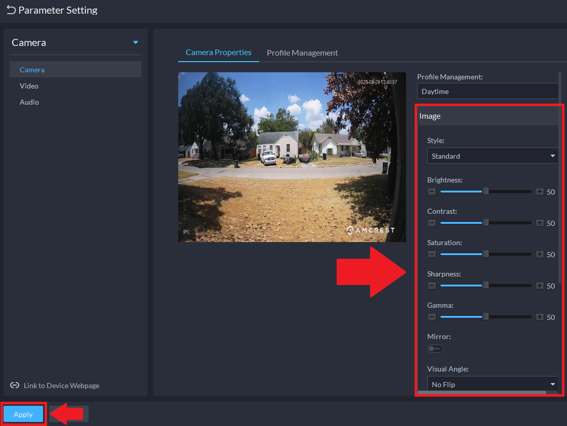 How to Customize Video Settings Using Amcrest Orion Surveillance