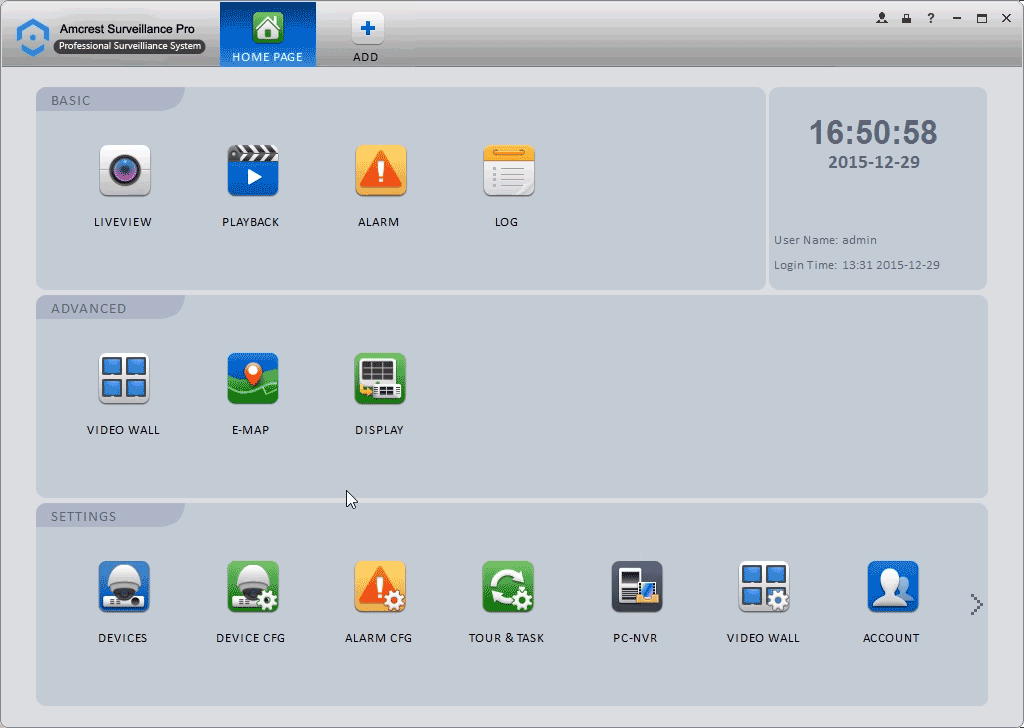 amcrest desktop setup