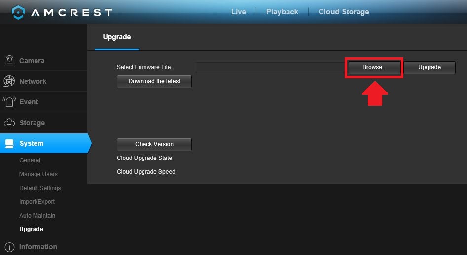 How To Upgrade Firmware – Amcrest