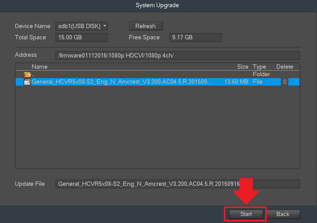 updating firmware on a h264 bunker hill security dvr