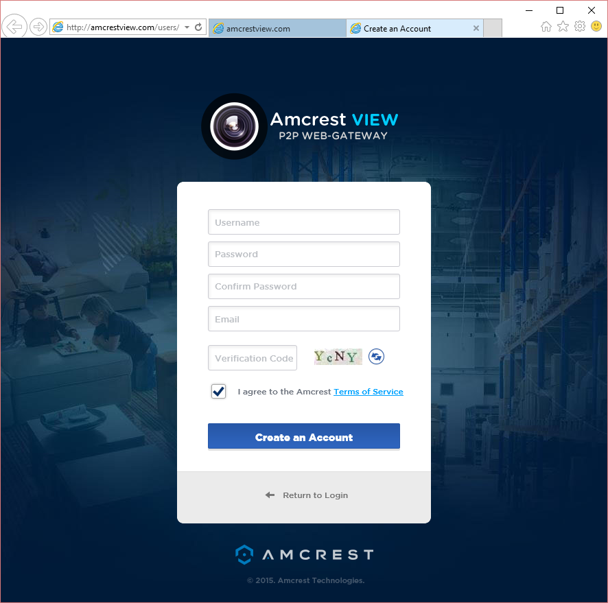 amcrest p2p setup