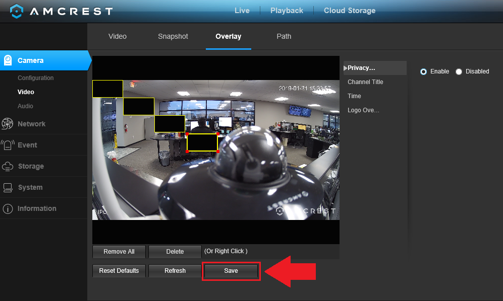 How To Verify Privacy Mask Settings. – Amcrest
