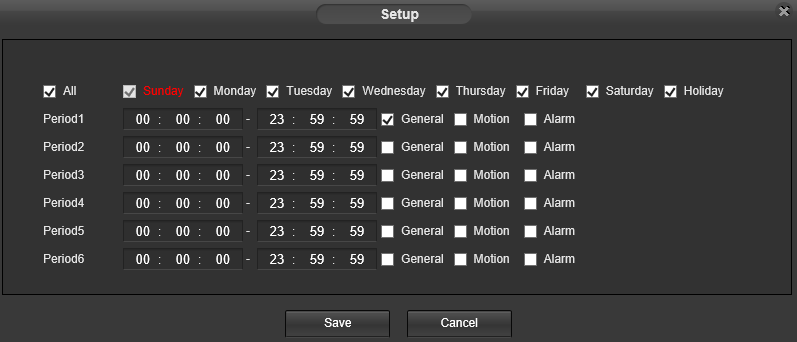 amcrest camera recording