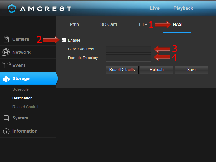 Amcrest network hot sale setup