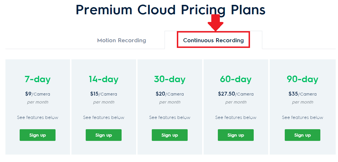 Amcrest best sale cloud recording