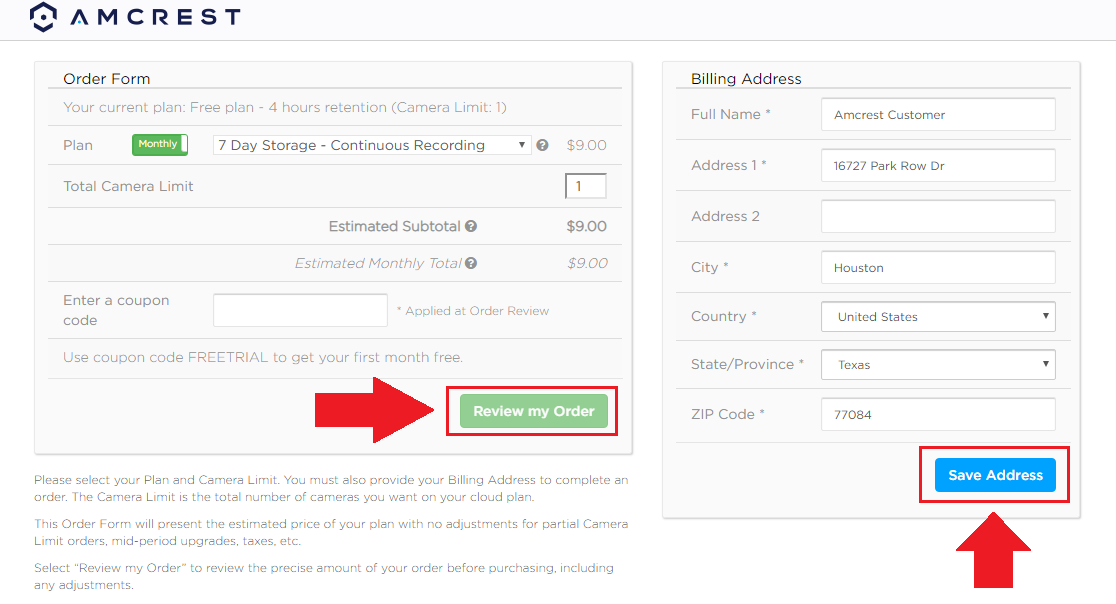 Amcrest deals cloud recording