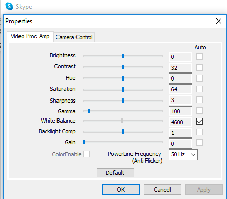 how to change webcam settings mac