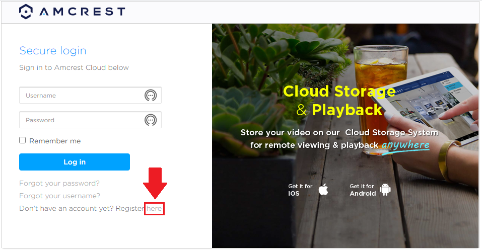 amcrest cloud setup