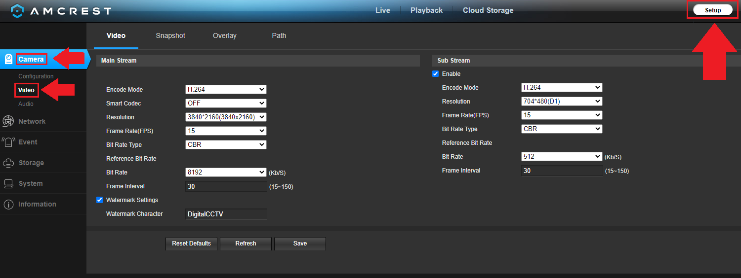 Amcrest ip sale config