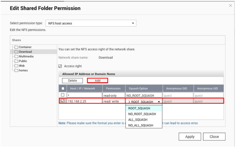 NAS Connection Using a QNAP Storage Devices – Amcrest