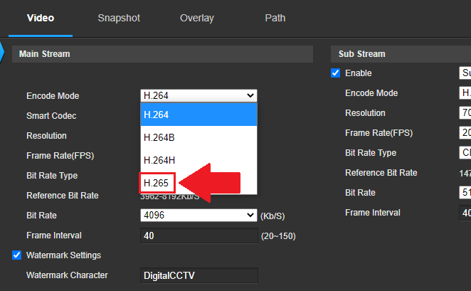 Ip camera clearance frame rate