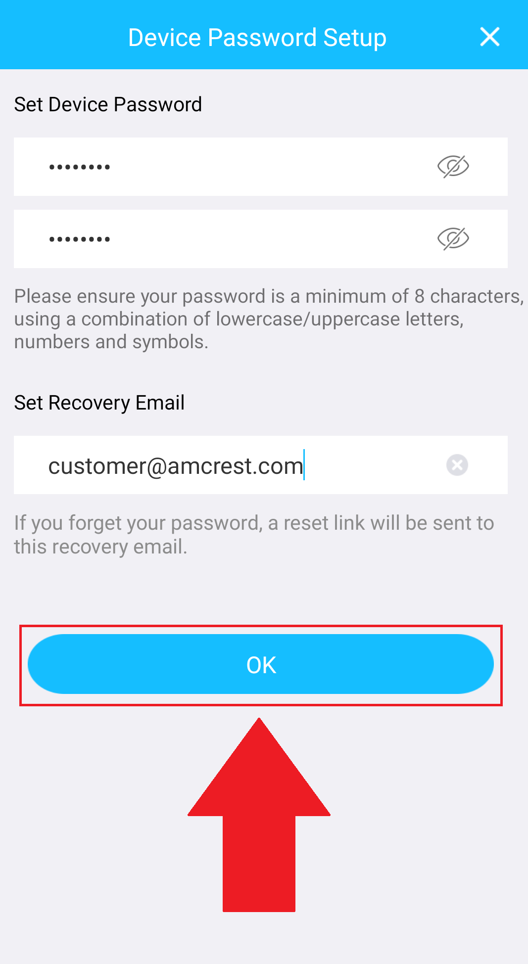 Amcrest network hot sale setup